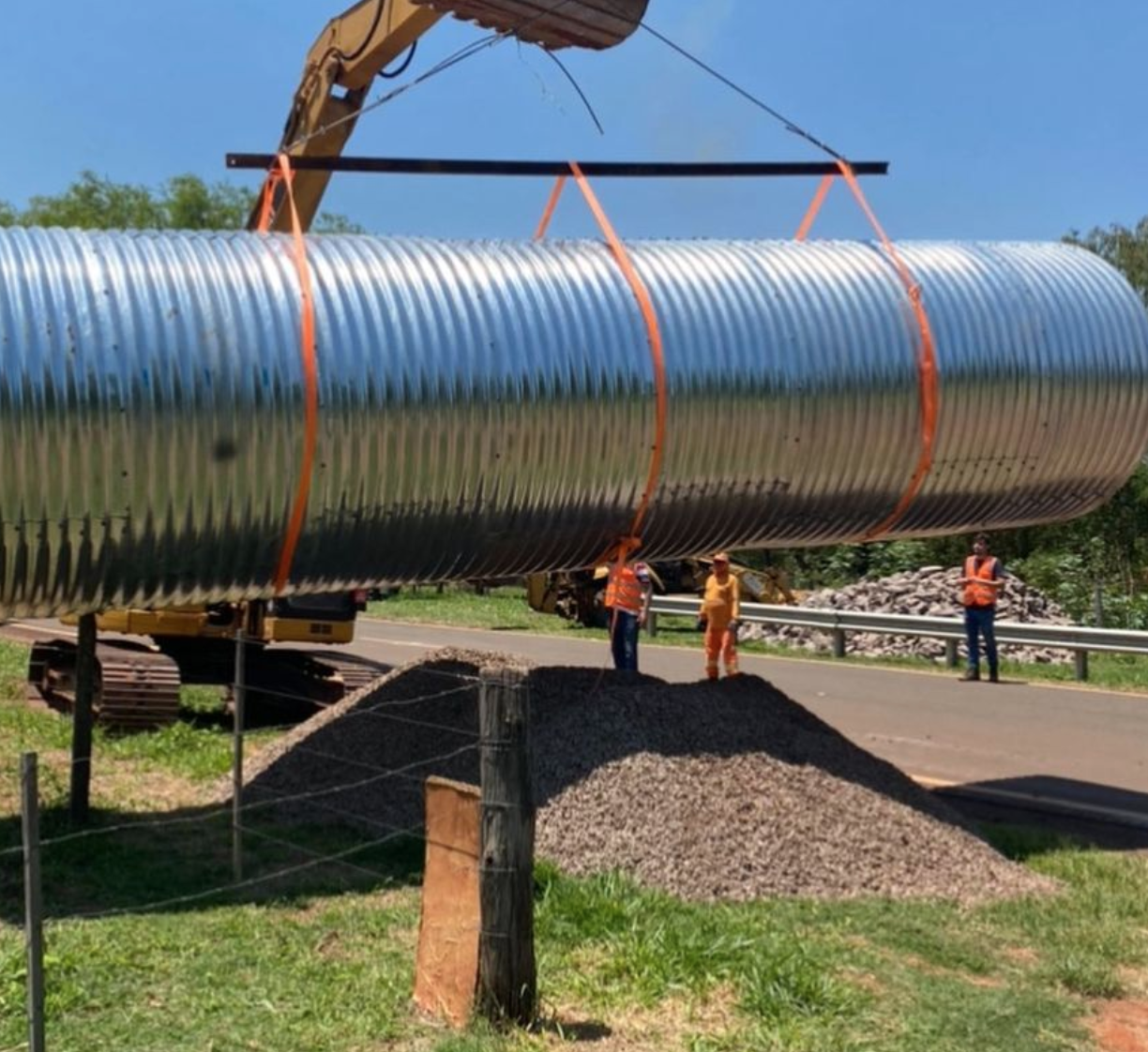 Substituição de tubo ARMCO